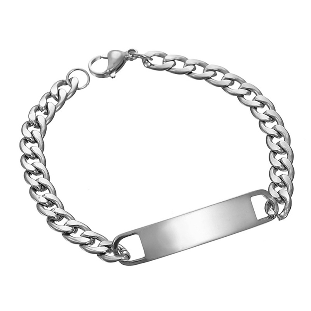 Hu Hu Hu Hu Hu Alat Bantu Pasang Kacamata♡ Gelang Rantai Bahan Stainless Steel Untuk Pria