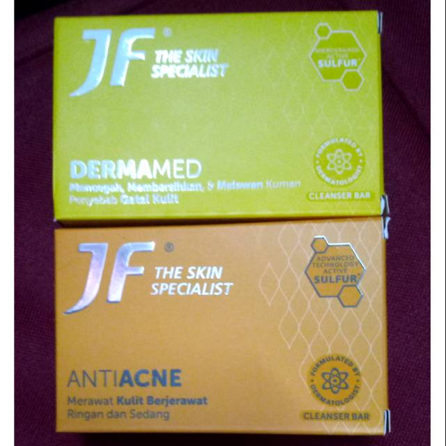 JF sulfur. Sabun wajah dan sabun mandi.