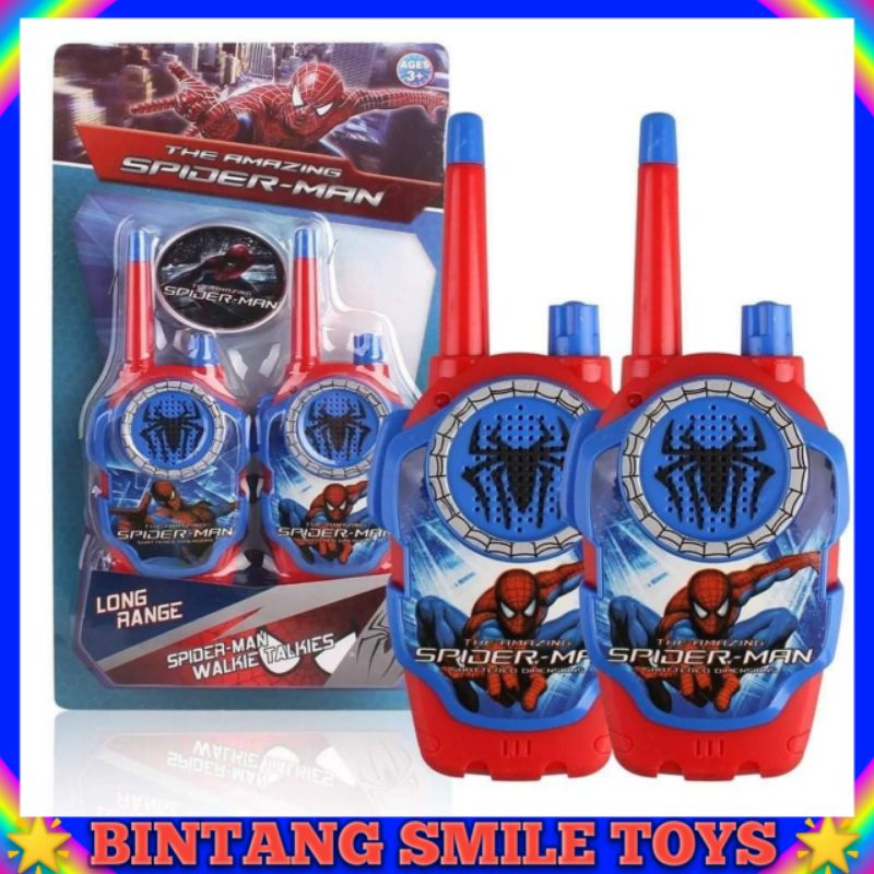 MAINAN WALKIE TALKIE SPIDERMAN SET / MAINAN ANAK WALIKE TALKIE SPIDERMAN TELEPON PROMO TERMURAH COD