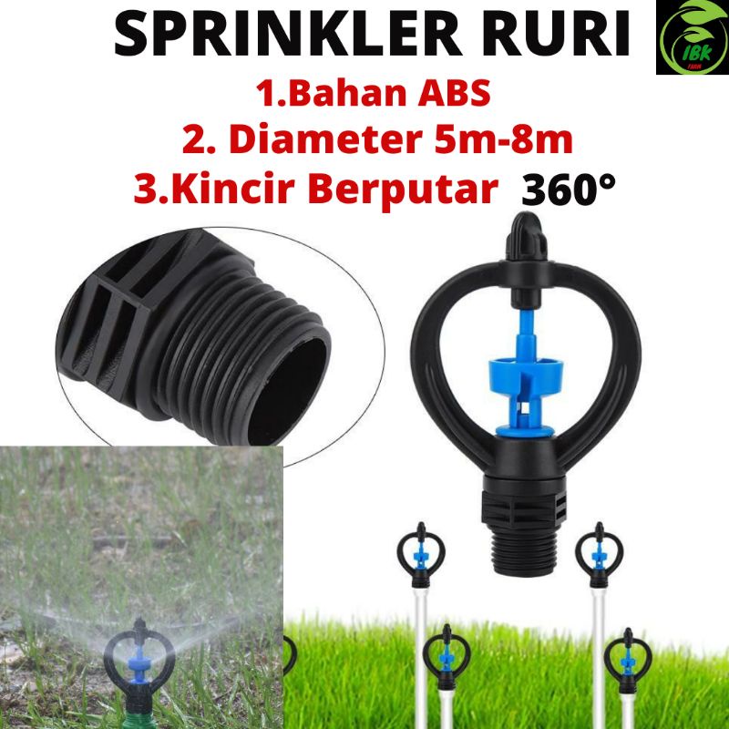 Sprinkler ruri Pertanian Sprinkler Kebun Sprinkler taman  Ukuran Drat 1/2 Inchi