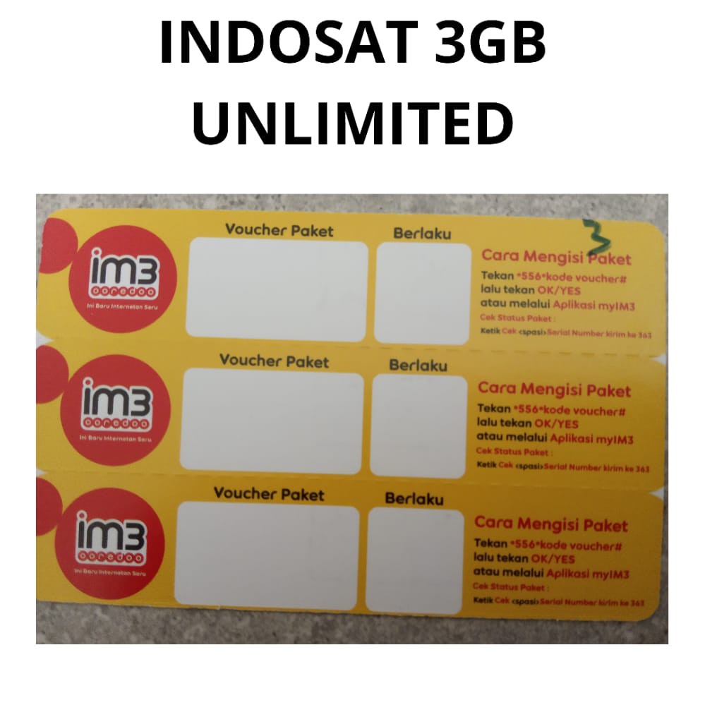 Vo INDOSAT 3GB UNLIMITED