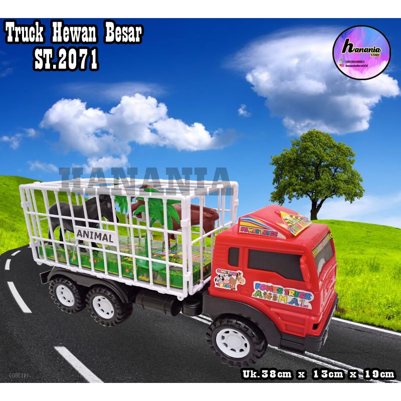 HANANIASTORE PROMO Mainan Anak Mobil Mobilan Truck Angkut Hewan ST2071 Truck Binatang Tarik / Animal
