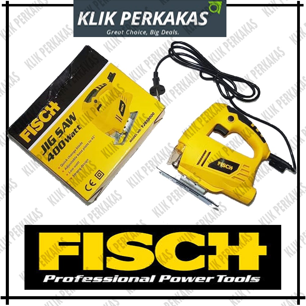 JIGSAW 400W TJ 850000 FISCH mesin potong triplek kayu