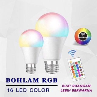 [✅COD ORIGINAL 100%] LED Light Bulb E27 10W 15W LAMPU BOHLAM Lampu kendali jarak jauh RGB