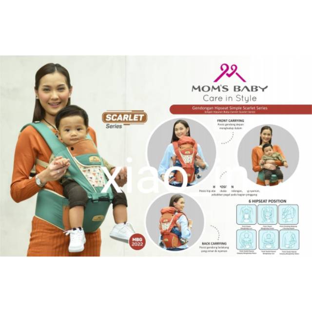 Moms Baby MBG2022 Gendongan Hipseat bayi seri SCARLET