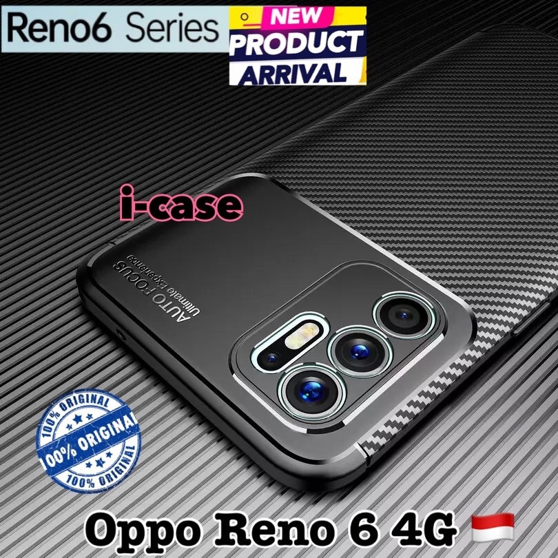 Soft Case khusus Reno6 4G Carbon New Style Oppo Reno 6 Series indonesia casing cover