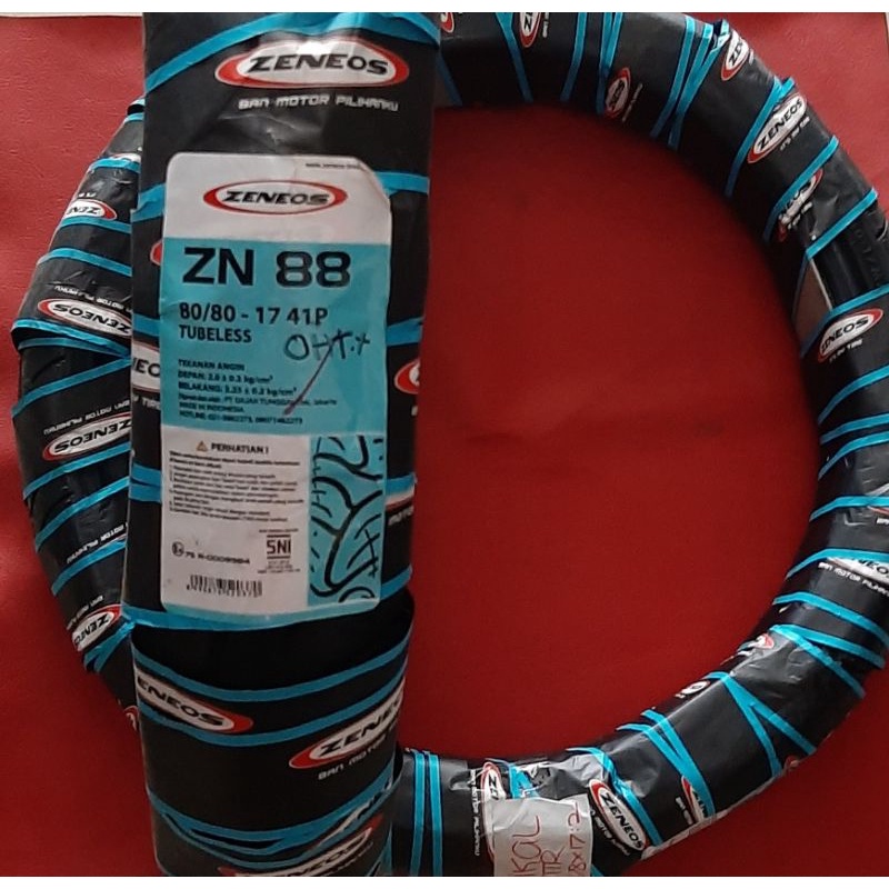 BAN ZENEOS ZN88 UKURAN 80/80 R17 TUBELESS