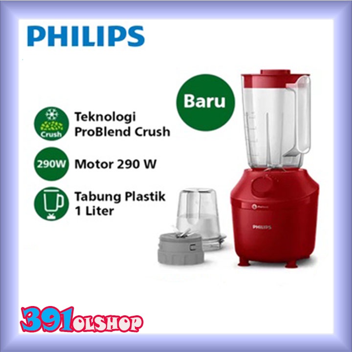 Philips Blender HR 2042 HR 2042 Blender Philips Bodi Mika merah / putih