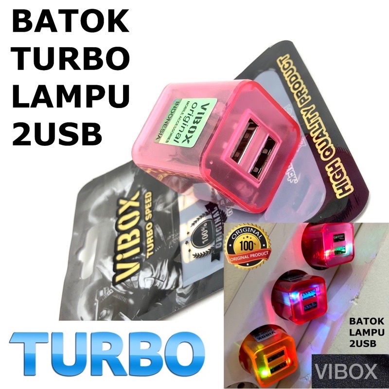 PROMO BATOK VIBOX LED 2 USB TURBO POWER