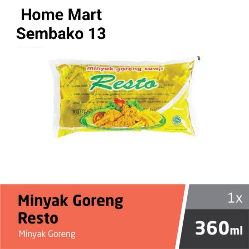 

minyak goreng restol kemasan bantal 360ml