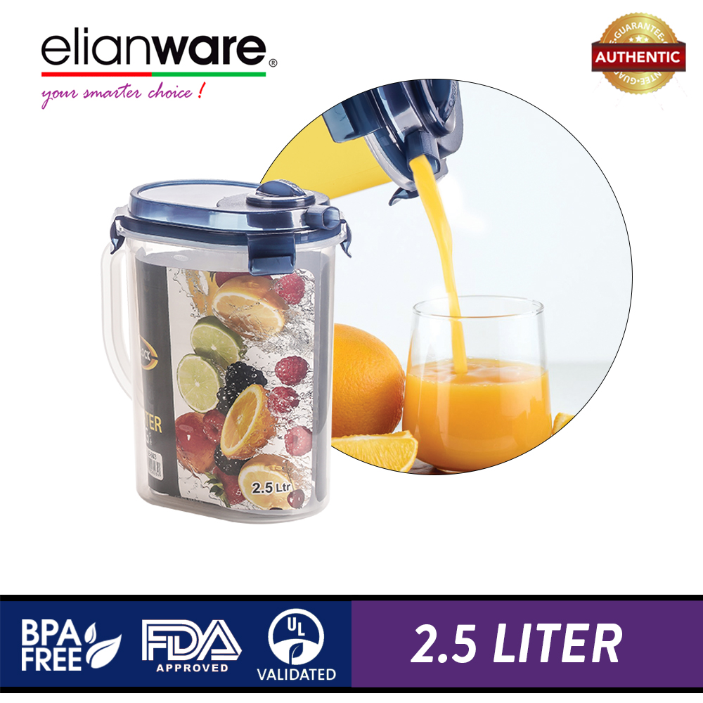 Elianware Ezy-Lock Water Jug BPA Free Cereal Rice Dispenser - BIRU