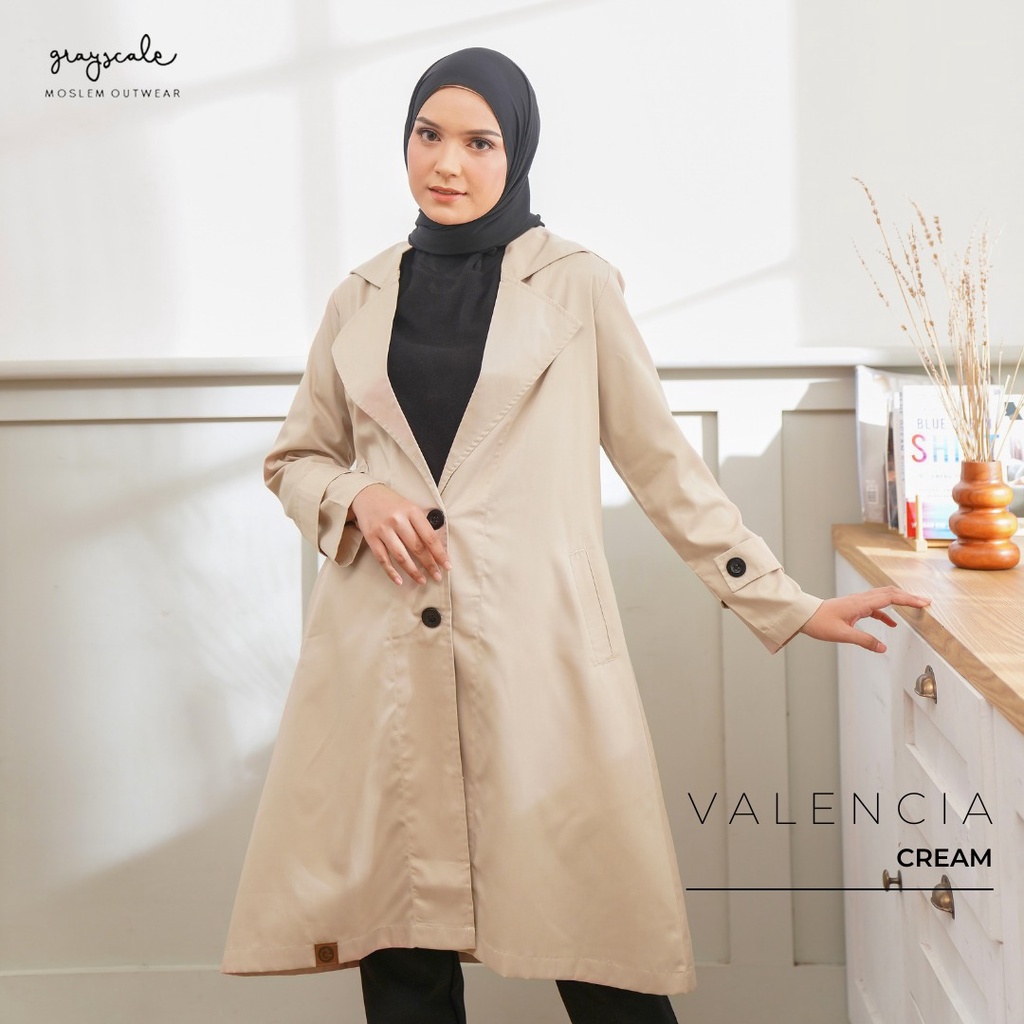 Blezer Wanita Valencia Coat Muslimah Cewek Atasan Perempuan