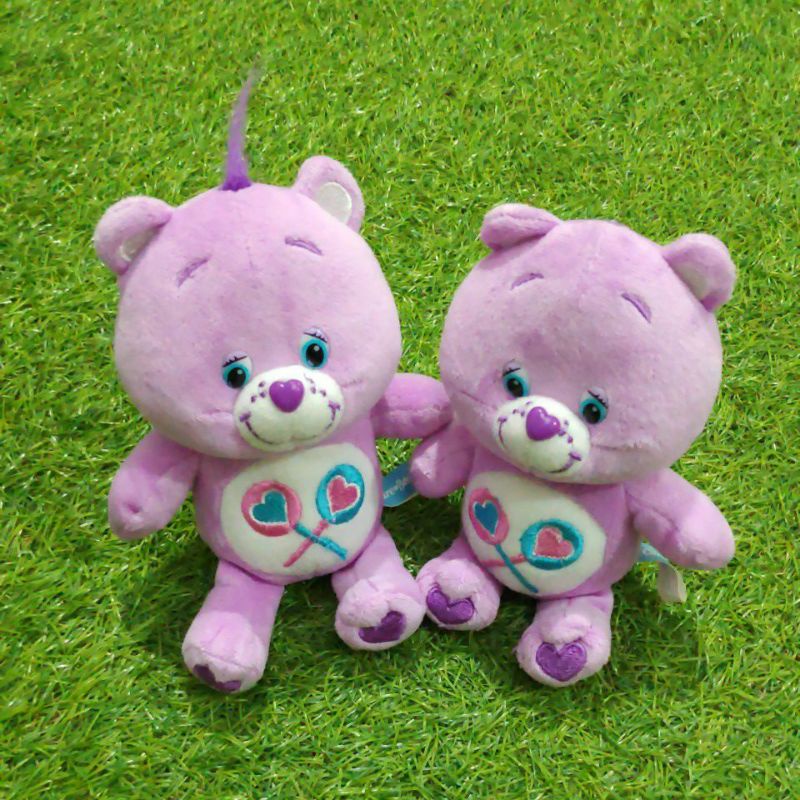 Boneka Care Bears Share Bear Lollipop Ungu 18 cm - hadiah ulang tahun