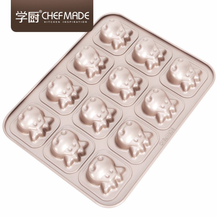 Chefmade wk9788 Cow Series Mini Cake Non Stick Pan Loyang Sapi 12cups