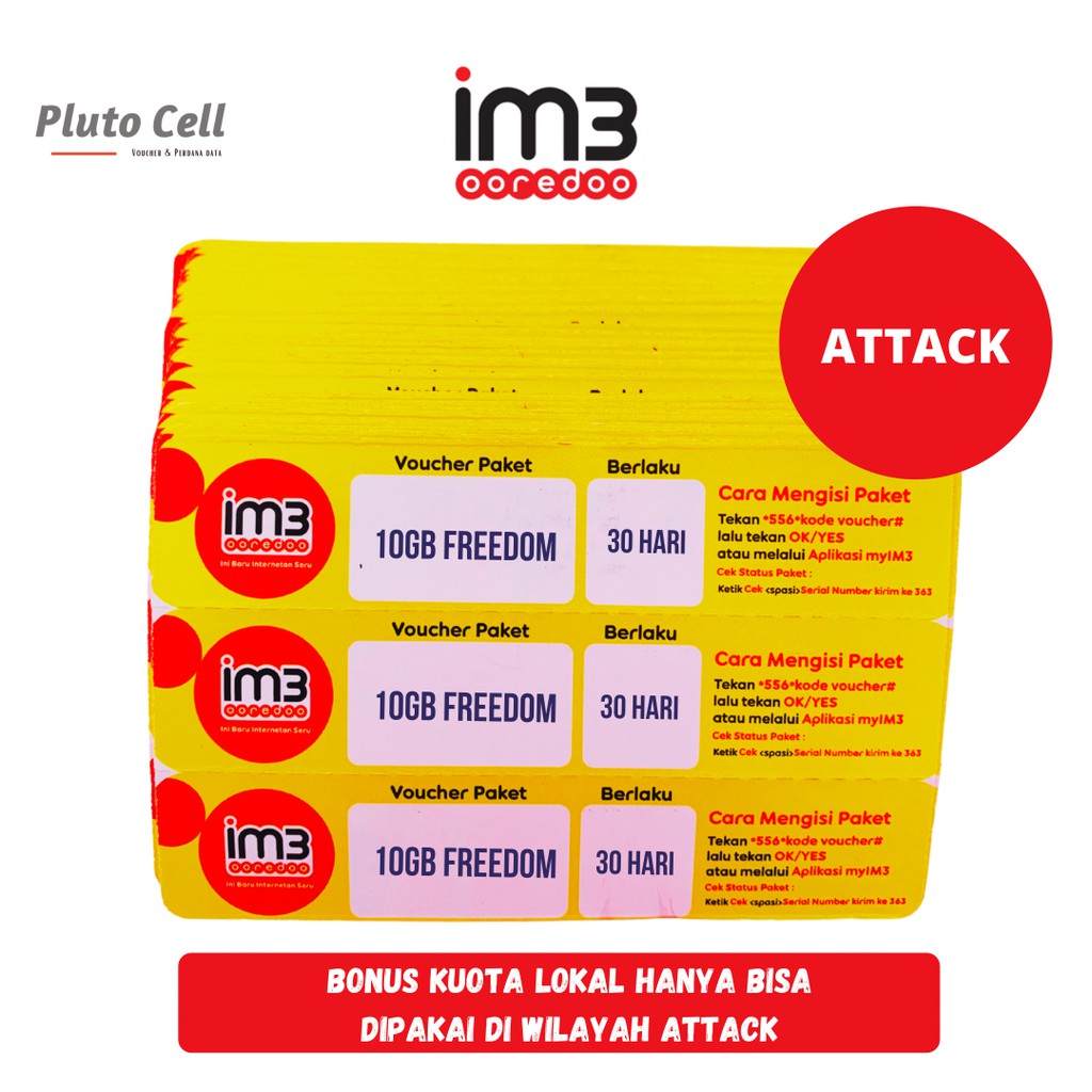 Voucher Indosat Freedom Internet 10 GB Attack