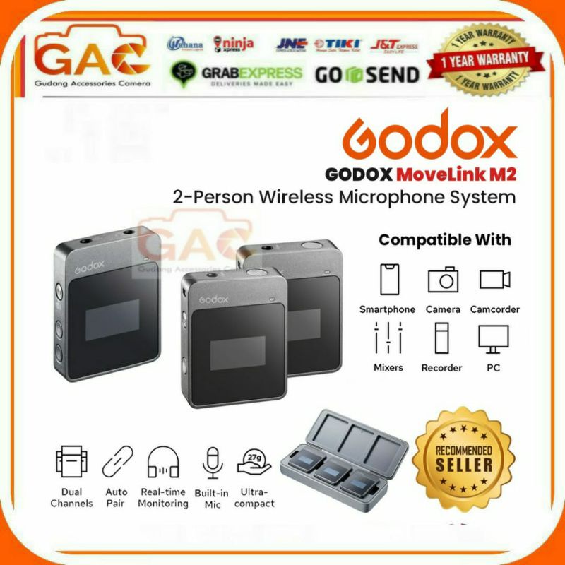 Godox MoveLink M2 Compact 2-Person Digital Wireless Microphone