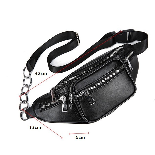 Tas Pinggang Wanita Import Banyak Resleting / Bum Bag Waist Bag - WB003