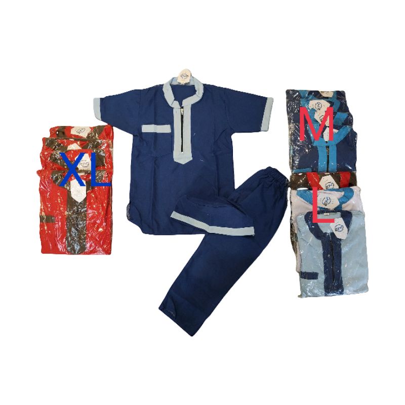 SET KOKO ZIPER POLOS BAJU SET ANAK ANAK COWOK