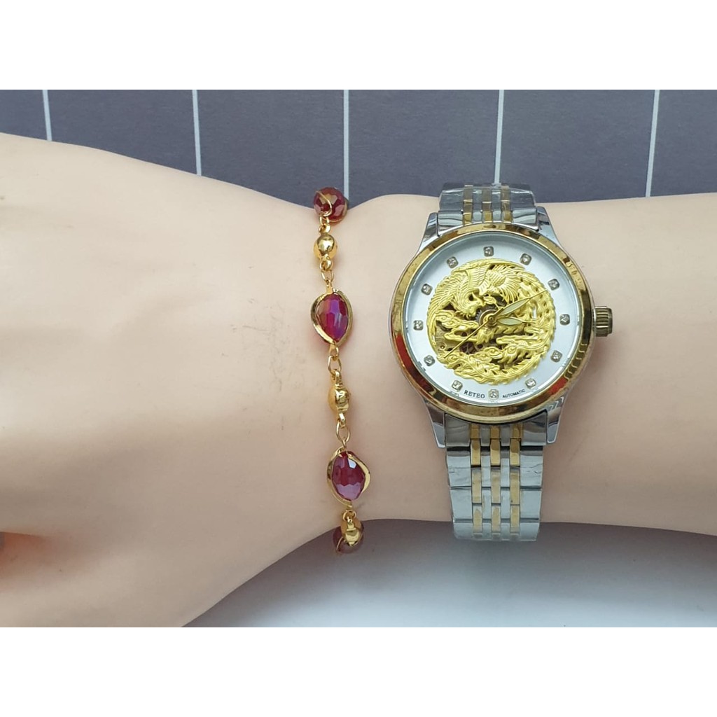 JAM TANGAN WANITA RETEO NAGA AUTOMATIC #JAMTANGANWANITA #JAMTANGANMATIC #WATCH