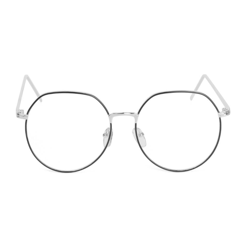 R-flower Kacamata Frame Metal Bulat Ultra Ringan Gaya Vintage Untuk Pria / Wanita