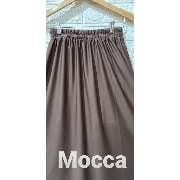 ROK KERJA WANITA POLOS BASIC ROK HYGET SUPER PREMIUM POLOS /ROK POLOS HYGET PREMIUM  / ROK BASIC HYGET PREMIUM-Mocca