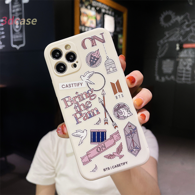 Casing Straight Edge Soft Tpu Xiaomi Poco X3 NFC Poco M3 Case Xiaomi Redmi 9C NFC 9A 9i 9T 9 Power 10X POCO M2 PRO Redmi Note 9 8 10 10S 9 PRO MAX 9S INS Case BT21 BTS CASETIFY Label Case