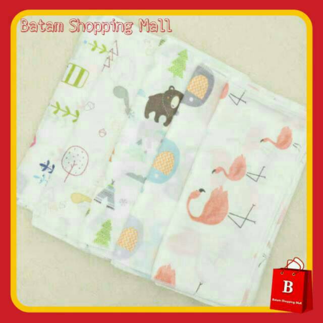SAPU TANGAN BAYI MOTIF / HANDUK AIR LIUR BAYI DENGAN BAHAN KATUN