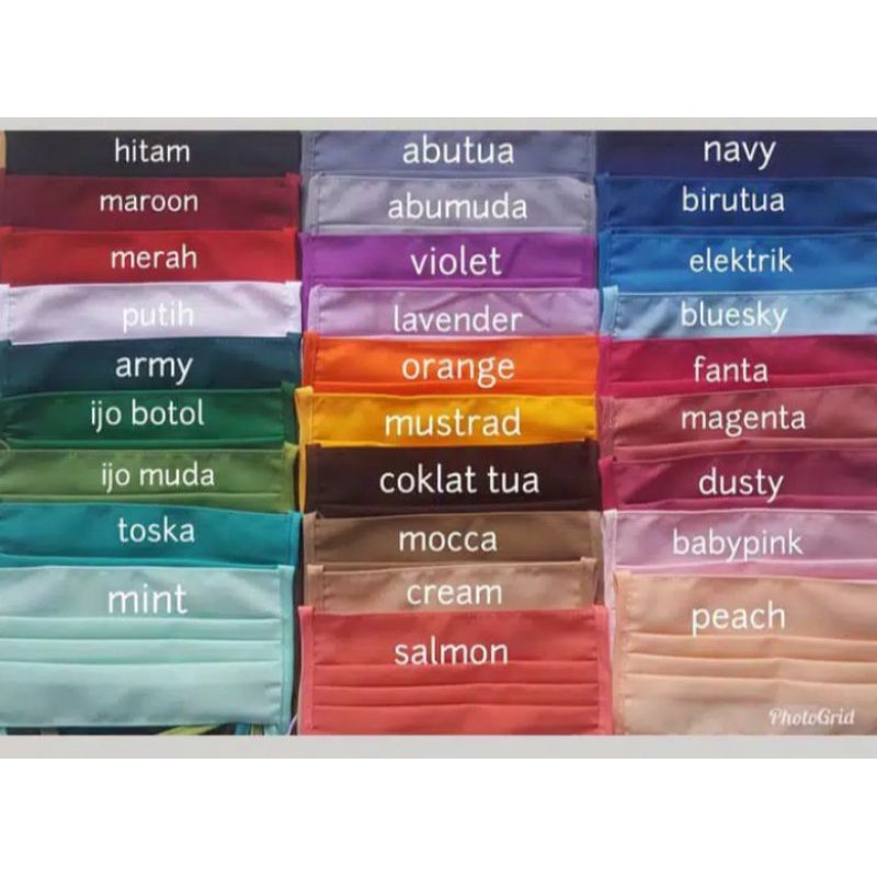 Masker Kain HIJAB Tali karet SERUT