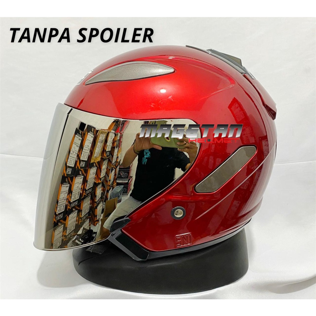 HELM VRC CENTRO paket ganteng spoiler,kaca venom iridium-marun
