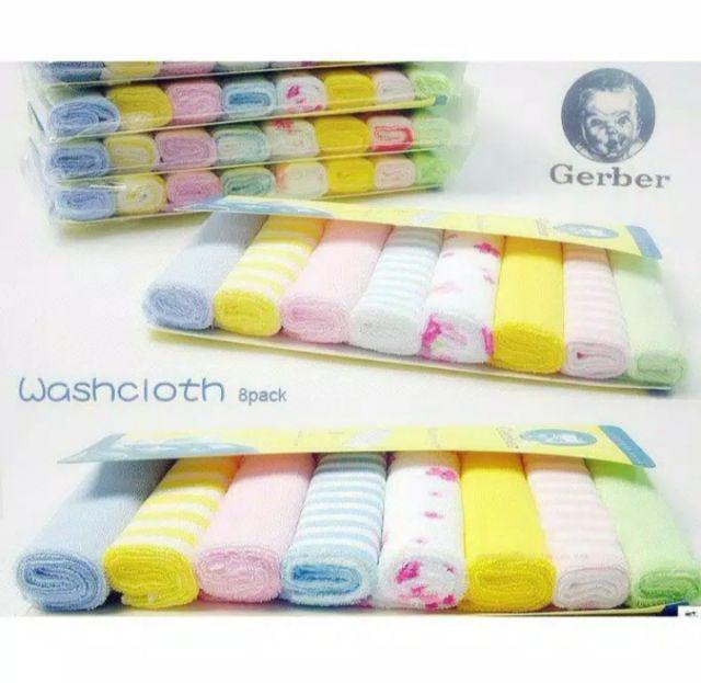 Gerber / Bizzy bee Washcloth Sapu Tangan Waslap Bayi ( ISI