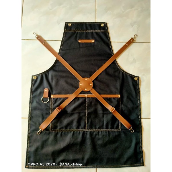 Apron celemek apron masak apron coffe apron drill apron barista murah apron chef celmek barista