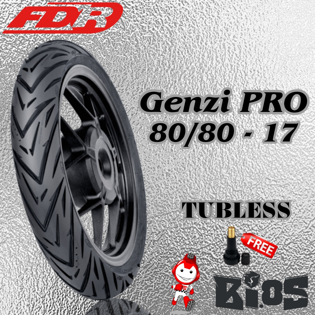 BAN FDR GENZI PRO 80/80-17 TUBELESS UNTUK MOTOR BEBEK RING 17