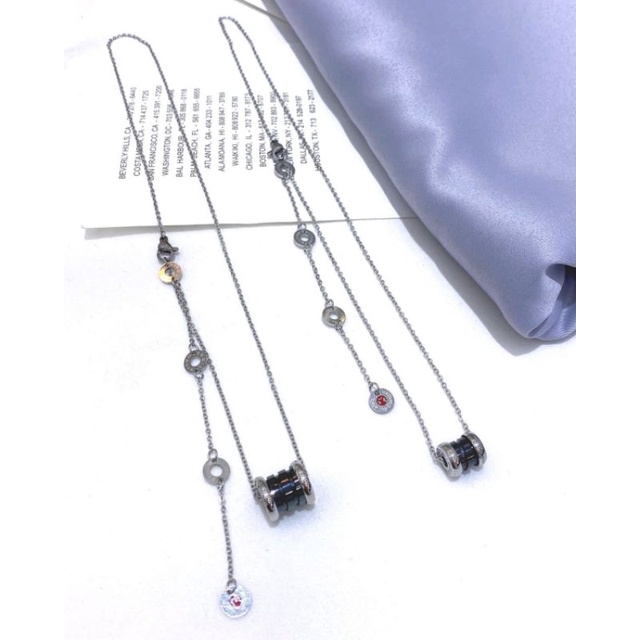 Kalung Titanium asli Bvl Silver Premium Quality Anti karat Anti Alergi Necklace Stainless steel 0192