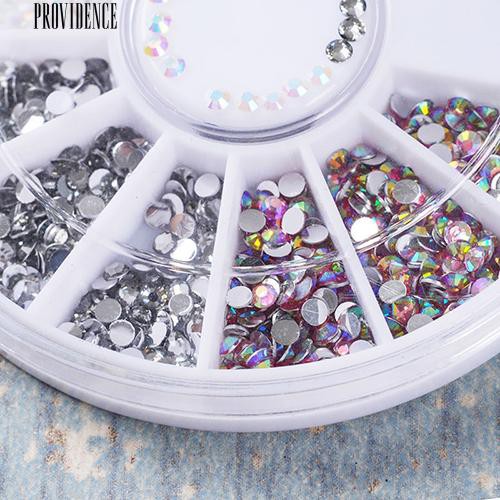 [Buy 1 Get 1] DIY 3D Nail Art Tips Dekorasi Charms Putaran Wheel Crystal Glitter Rhinestones