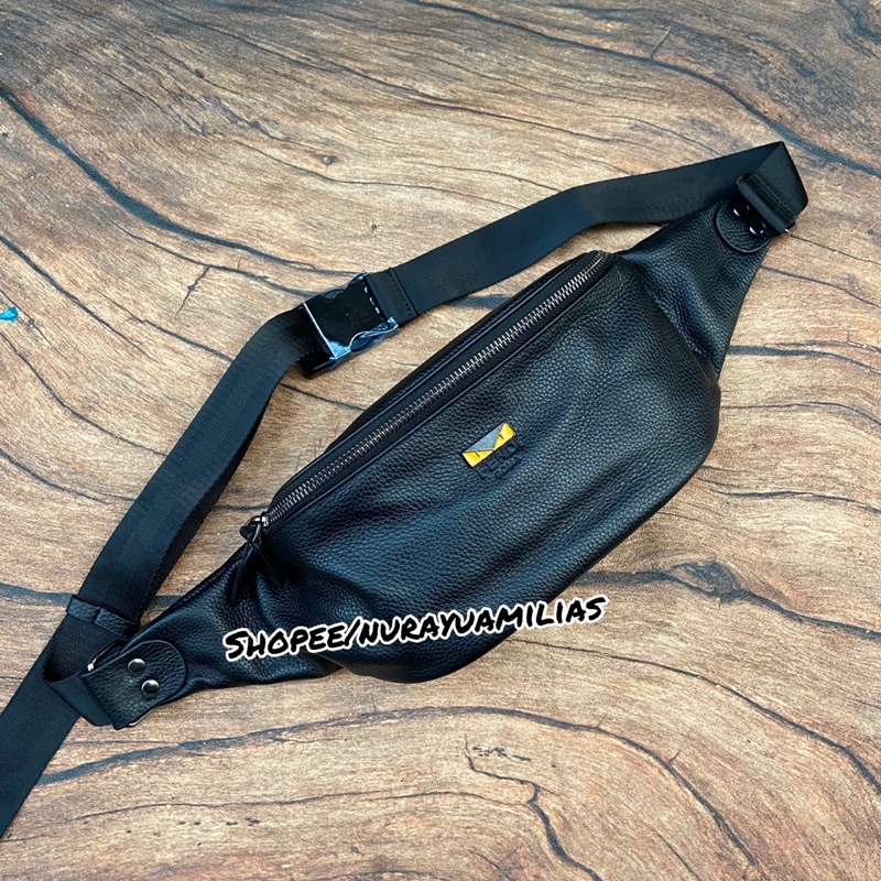 Tas selempang pria fend1 kulit asli Termurah  waistbag pria tas slempang pria import