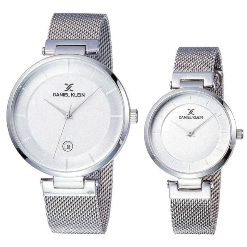 JAM TANGAN COUPLE DANIEL KLEIN DK11917-1 SILVER ORIGINAL