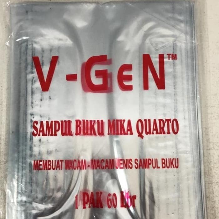 

Sampul Plastik Mika Kwarto / Buku Tulis V-Gen (60pcs)