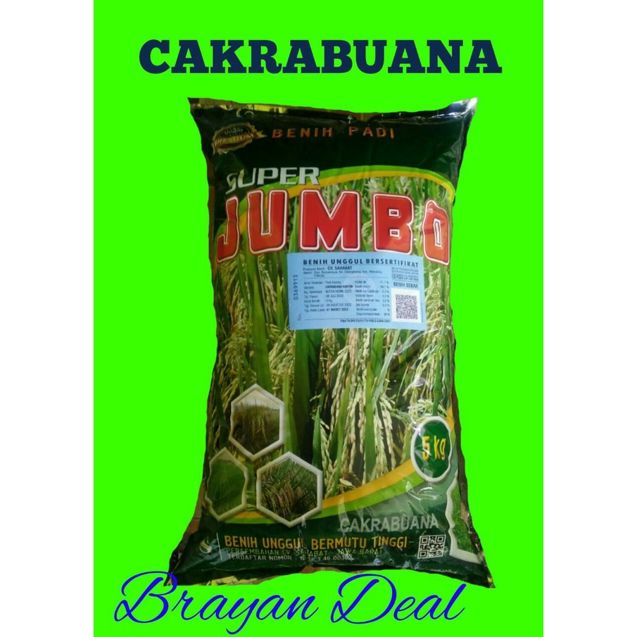 CAKRABUANA BENIH PADI UNGGUL SUPER JUMBO PREMIUM BERSERTIFIKAT 5 KG