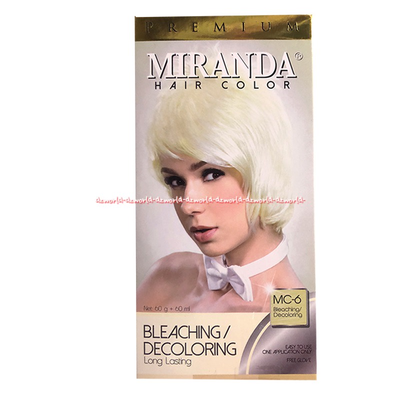 Miranda Hair Color Bleaching Decoloring Long Lasting Cat Rambut Penghilang Warna Rambut Putih