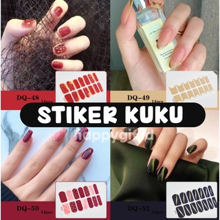 Premium Nail Art Sticker 14 Pcs Stiker Kuku DQ Durable Series Part 2 KU030