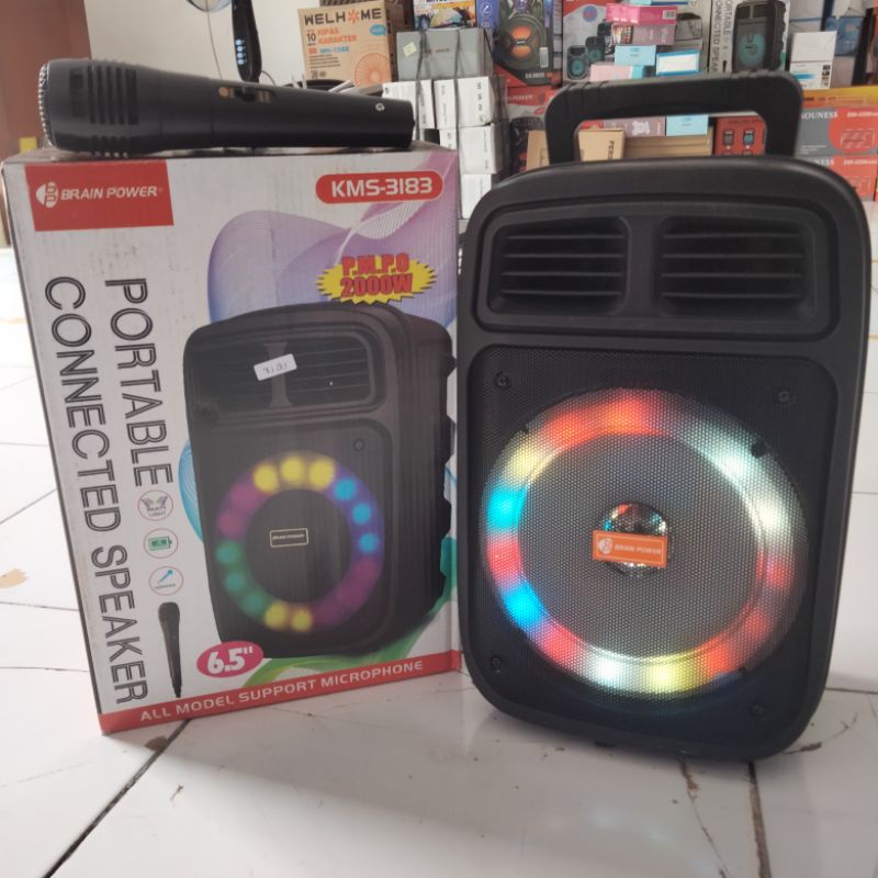 Speaker Portable Bluetooth Karaoke LED Plus Mik Kimiso 3183