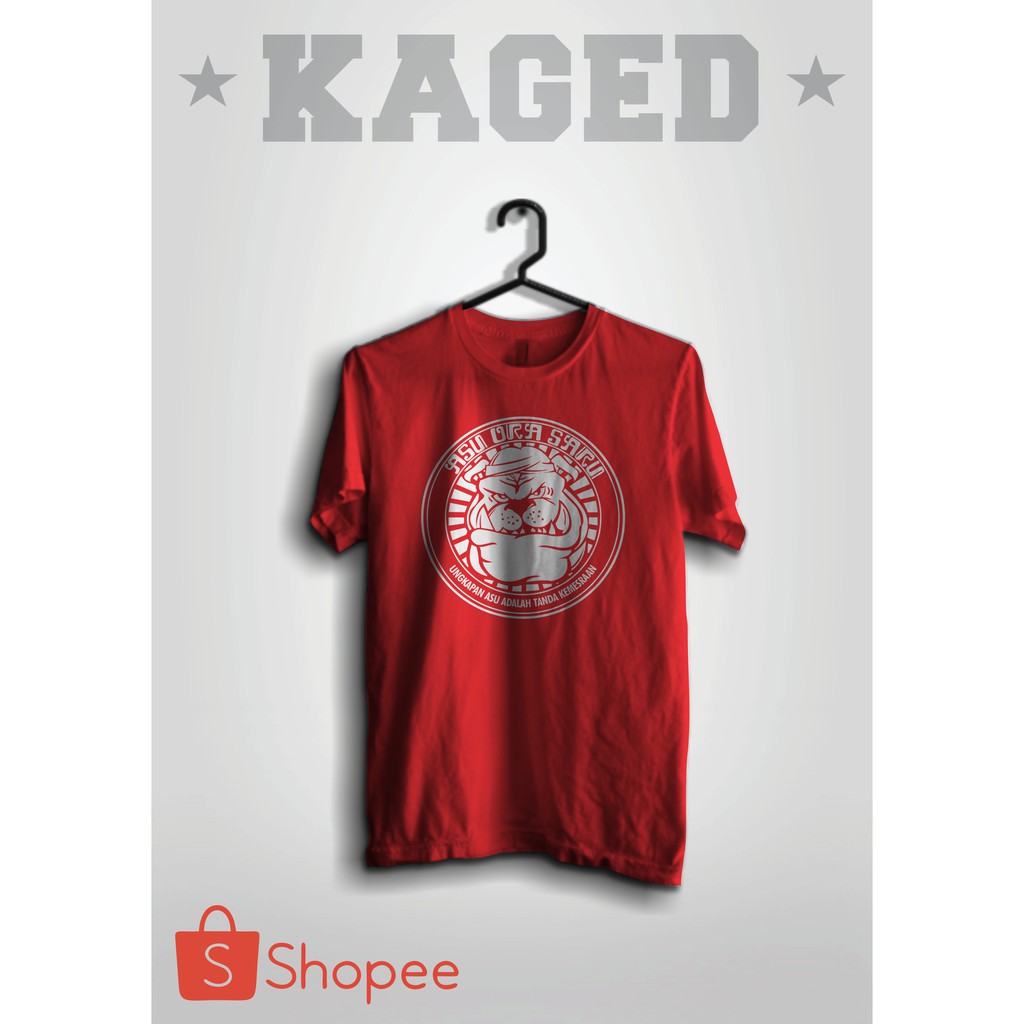 KAOS ASU ORA SARU KAOS LUCU KAOS KATA KATA KAOS JAWA KAOS DISTRO MURAH KAOS DISTRO #WARNAMERAH