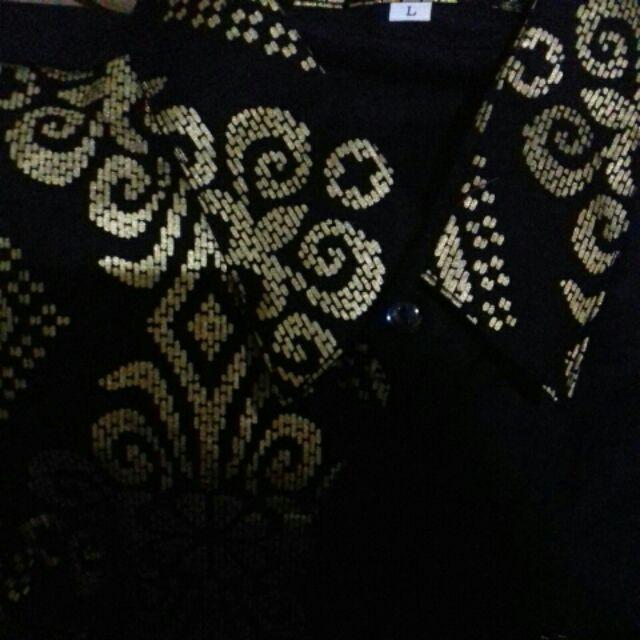 Flash Sale Batik Modern Original Batik Pria Motif Hitam Manis Lengan Pendek