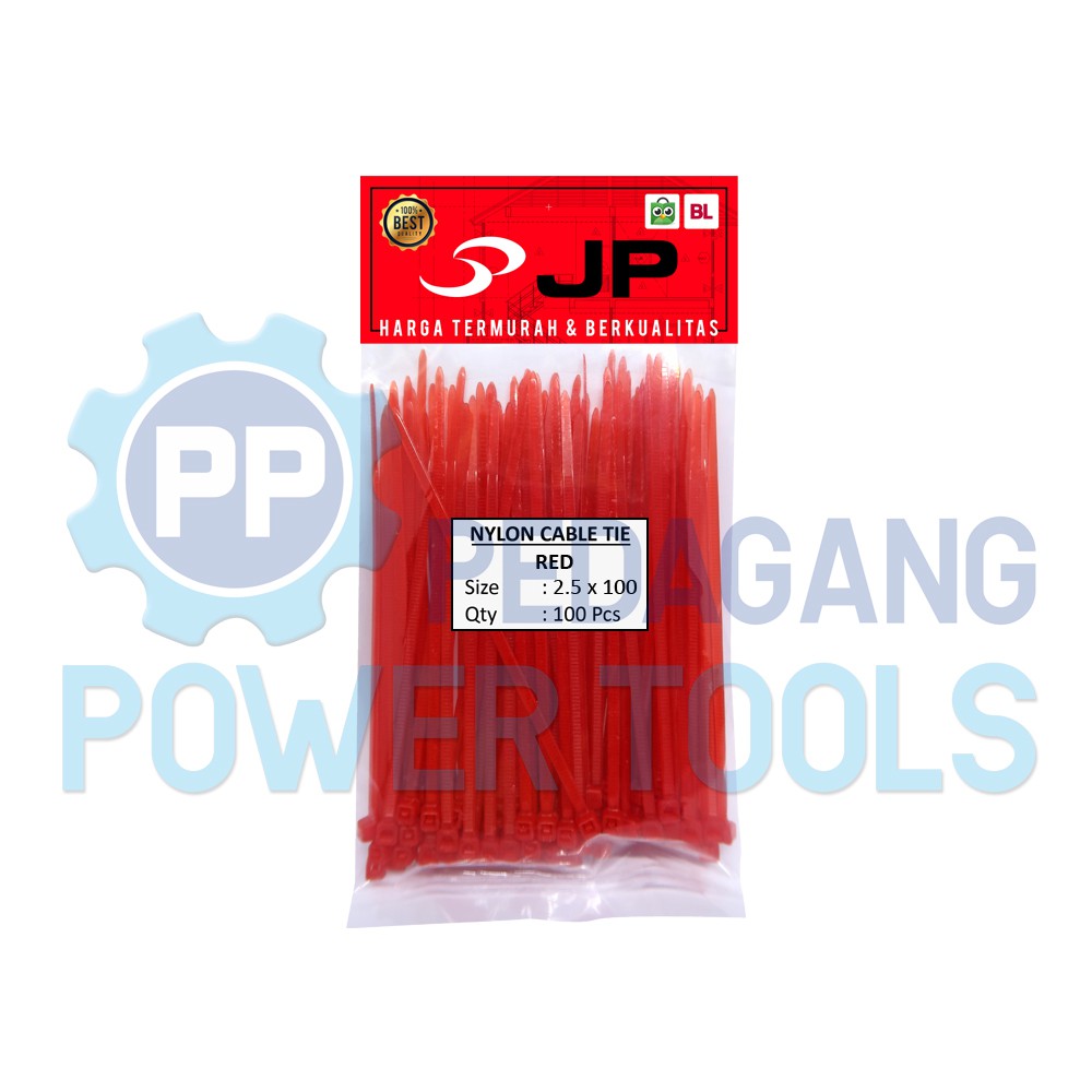 KABEL TIES 2.5 x 100 MM MERAH - PENGIKAT KABEL TIS - CABLE TIE 100 PCS