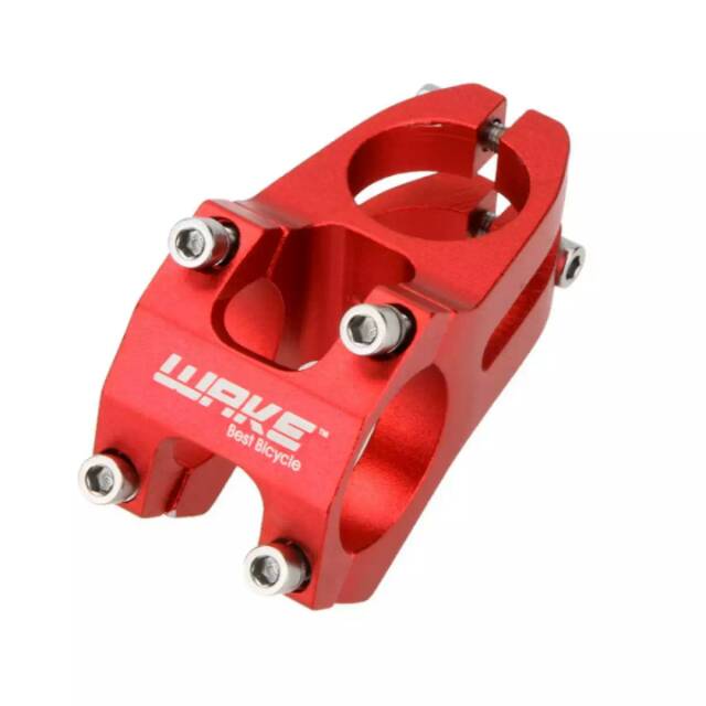 Wake stem mtb pendek merah anodized