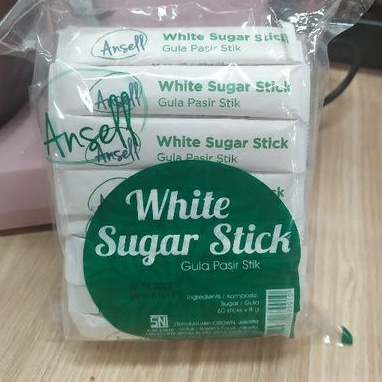 Ansell White Sugar Stick 60's Gula Pasir