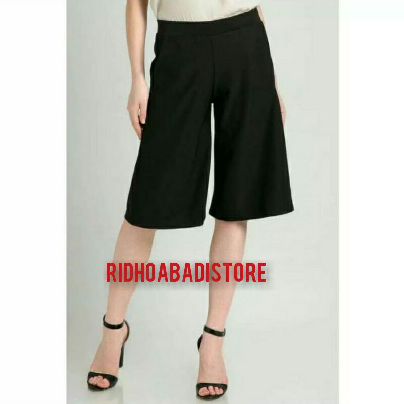 Celana Kulot Pendek Bahan Scuba,Celana Dewasa 7/8-4