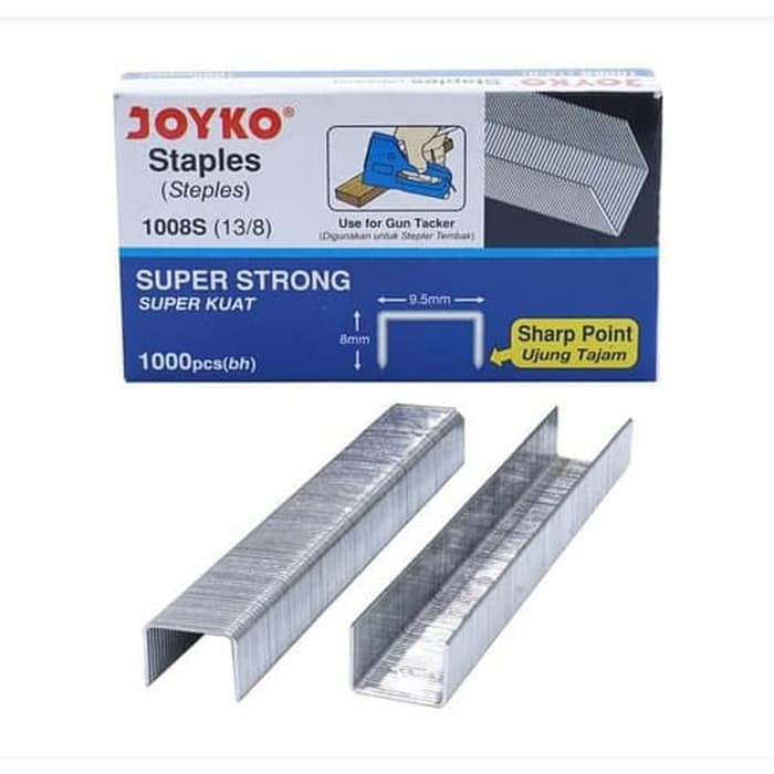 

Langsung Order Joyko Refill Gun Tacker Isi Stapler Tembak Staples 1008S 13/8 Diskon