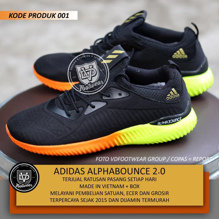 (ORI) SEPATU ADIDAS PRIA ALPHABOUNCE GRADE ORI VIETNAM RUNNING SNEAKERS Termurah