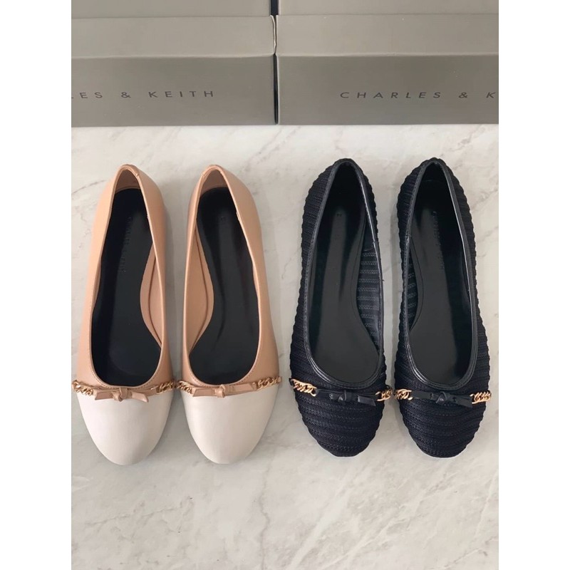 [7.7 Boombastis Sale⚡] - SEPATU SHOES WANITA CKS359 CHAIN LINK BALLERINA FLATS  PREMIUM IMPORT